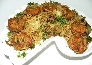 Prawns Gongura biryani